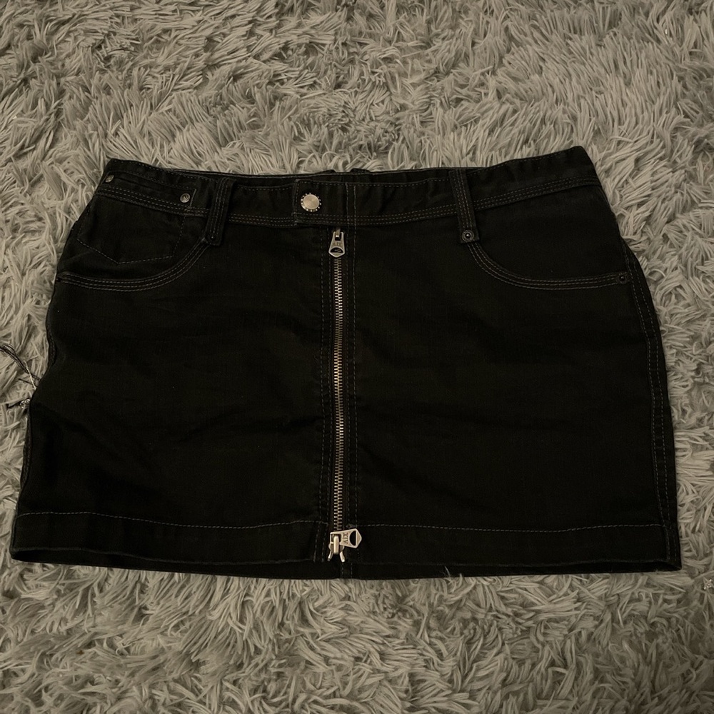 armani exchange black mini skirt
